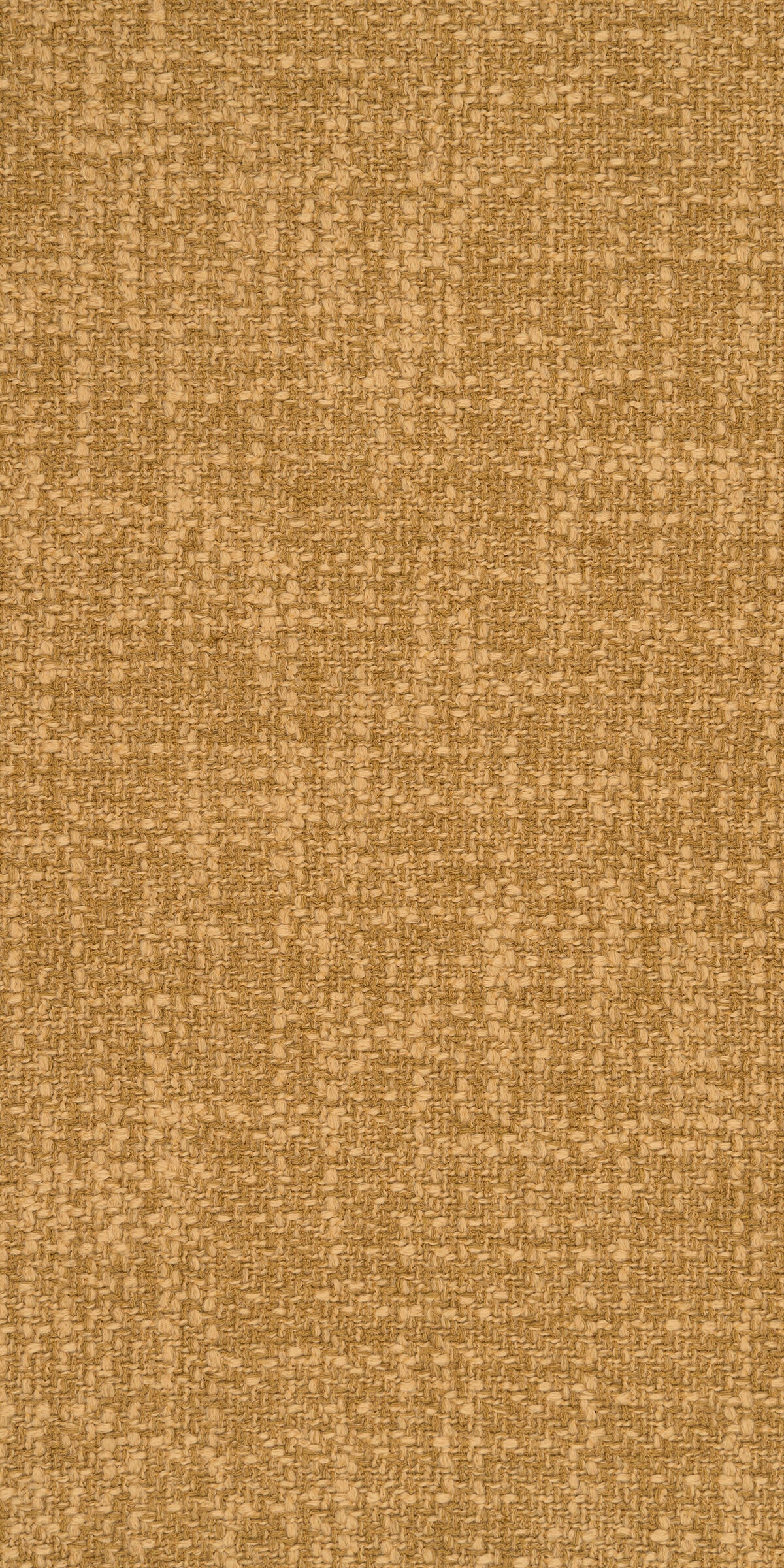 De sterke meubelstof van Leotex kent een goudgele basis met een ingeweven, onregelmatig blokpatroon van lichtbeige draden, geweven effect met okergeel